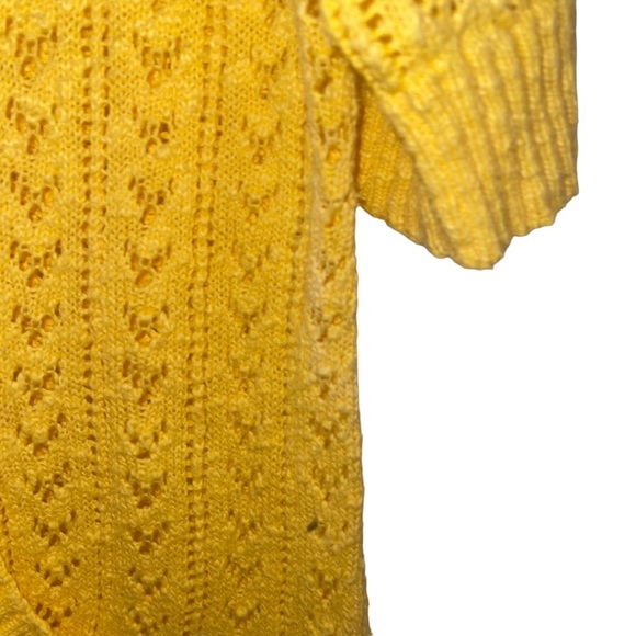 Coldwater Creek Yellow Front Zip Sweater Hoodie Size L - Picture 5 of 8